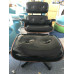 Black Aniline Leather Classic Lounge Chair And Ottoman Of Taller Version With Tigerwood Black Aniline Leather Classic Lounge Chair And Ottoman Of Taller Version With Tigerwood
