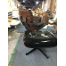 Black Aniline Leather Classic Lounge Chair And Ottoman Of Taller Version With Tigerwood Black Aniline Leather Classic Lounge Chair And Ottoman Of Taller Version With Tigerwood