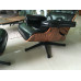 Black Aniline Leather Classic Lounge Chair And Ottoman Of Taller Version With Tigerwood Black Aniline Leather Classic Lounge Chair And Ottoman Of Taller Version With Tigerwood