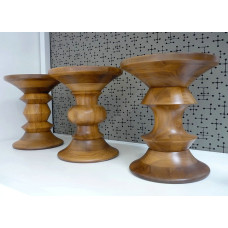 Reproduction Walnut Stools Of 3 Styles As A Set