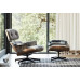 Classic Lounge Chair and Ottoman In Fabric