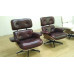Classic Lounge Chair And Ottoman In Coffee Gradient Leather With Chestnut Classic Lounge Chair And Ottoman In Coffee Gradient Leather With Chestnut