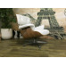 Maple Wood Classic Lounge Chair And Ottoman In White Italian Leather Maple Wood Classic Lounge Chair And Ottoman In White Italian Leather