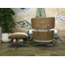 Maple Wood Classic Lounge Chair And Ottoman In White Italian Leather Maple Wood Classic Lounge Chair And Ottoman In White Italian Leather