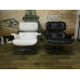 Maple Wood Classic Lounge Chair And Ottoman In White Italian Leather Maple Wood Classic Lounge Chair And Ottoman In White Italian Leather