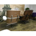 Maple Wood Classic Lounge Chair And Ottoman In White Italian Leather Maple Wood Classic Lounge Chair And Ottoman In White Italian Leather