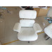 White Classic Lounge Chair And Ottoman In Italian Leather And Rosewood White Classic Lounge Chair And Ottoman In Italian Leather And Rosewood