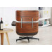 Coffee Color Classic Lounge Chair And Ottoman In Italian Leather And Tigerwood Coffee Color Classic Lounge Chair And Ottoman In Italian Leather And Tigerwood