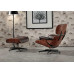 Coffee Color Classic Lounge Chair And Ottoman In Italian Leather And Tigerwood Coffee Color Classic Lounge Chair And Ottoman In Italian Leather And Tigerwood
