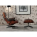 Coffee Color Classic Lounge Chair And Ottoman In Italian Leather And Tigerwood Coffee Color Classic Lounge Chair And Ottoman In Italian Leather And Tigerwood