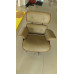 Grey Color Classic Lounge Chair And Ottoman In Italian Leather And Tigerwood Grey Color Classic Lounge Chair And Ottoman In Italian Leather And Tigerwood