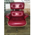 Red Aniline Classic Lounge Chair And Ottoman With Walnut Red Aniline Classic Lounge Chair And Ottoman With Walnut