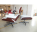 Classic Lounge Chair And Ottoman In Pony Skin Leather