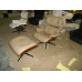 Classic Lounge Chair And Ottoman In Pony Skin Leather