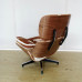 Classic Lounge Chair And Ottoman In Pony Skin Leather