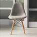 Dsw Reproduction Fabric Padded Side Dining Chair With Button And Wooden Legs Base