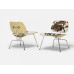 Reproduction LCM Plywood Dining Chair In Pony Skin Leather