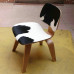 Reproduction DCW Plywood Dining Chair In Cowhide