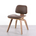Reproduction DCW Plywood Dining Chair In Italian Leather