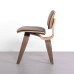 Reproduction DCW Plywood Dining Chair In Italian Leather