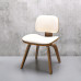 Reproduction DCW Plywood Dining Chair In Italian Leather