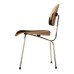 Reproduction DCM Plywood Dining Chair In Pony Skin Leather