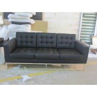 Florence Knoll Sofa,Three Seats, Made In PU Leather