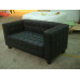 Hoffman Kubus Loveseat,Two Seaters In Real Calf Leather
