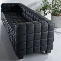 Hoffman Kubus Sofa,Three Seaters In Real Calf Leather