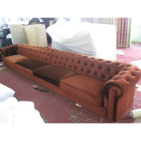 Chesterfield Sofa,4 Seaters In Fabric