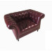 Single Chair Of Chesterfield Tufted Luxury Sofa In Faux Wax Leather