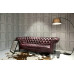 Single Chair Of Chesterfield Tufted Luxury Sofa In Faux Wax Leather