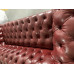 Three Seaters Of Chesterfield Tufted Luxury Sofa In Faux Wax Leather
