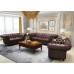 Three Seaters Of Chesterfield Tufted Luxury Sofa In Aniline Leather