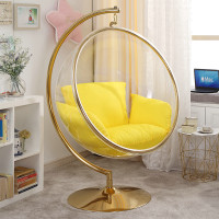 Bubble Chair In Golden With Stainless Steel Stand And Chain Bubble Chair In Golden With Stainless Steel Stand And Chain