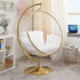Bubble Chair In Golden With Stainless Steel Stand And Chain Bubble Chair In Golden With Stainless Steel Stand And Chain