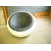 Scoop Chair In Black PU Leather With White Exterior Scoop Chair In Black PU Leather With White Exterior