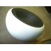 Scoop Chair In Black PU Leather With White Exterior Scoop Chair In Black PU Leather With White Exterior