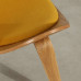 Hans Wegner Style Three Legged Shell Chair In Yellow Fabric Hans Wegner Style Three Legged Shell Chair In Yellow Fabric