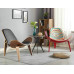 Hans Wegner Style Three Legged Shell Chair In Print Fabric Hans Wegner Style Three Legged Shell Chair In Print Fabric