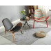 Hans Wegner Style Three Legged Shell Chair In Print Fabric Hans Wegner Style Three Legged Shell Chair In Print Fabric