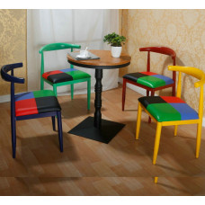 Hans Wegner Style Elbow Horn Chair In Steel