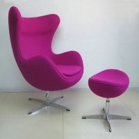 Egg Chair And Ottoman In Fabric