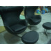 Egg Chair And Ottoman In Real Leather