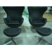 Egg Chair And Ottoman In Real Leather