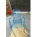 Ghost Chair With Arms In Transparent Blue Color Ghost Chair With Arms In Transparent Blue Color