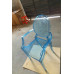 Ghost Chair With Arms In Transparent Blue Color Ghost Chair With Arms In Transparent Blue Color